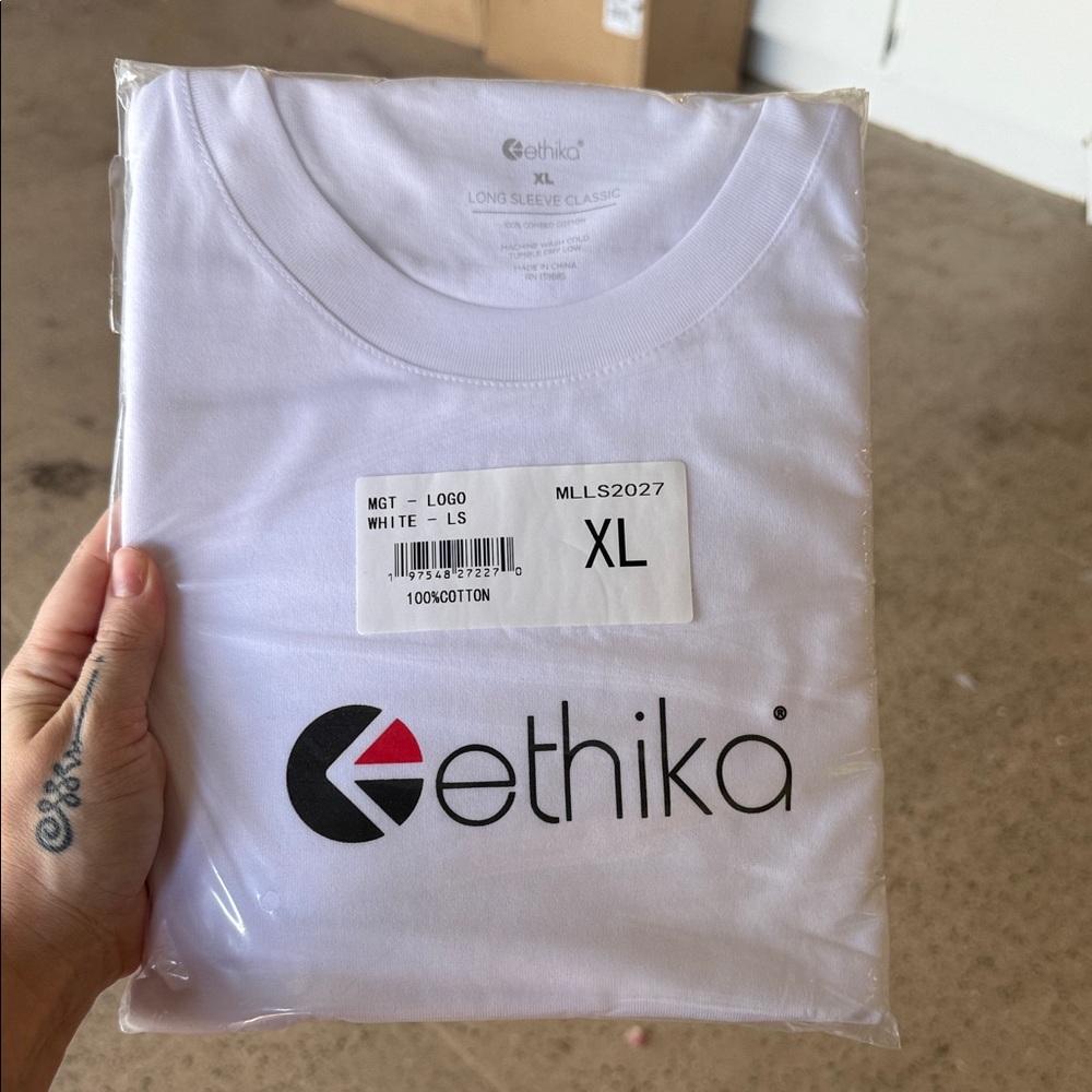 Ethika Classic White Long Sleeve Tee